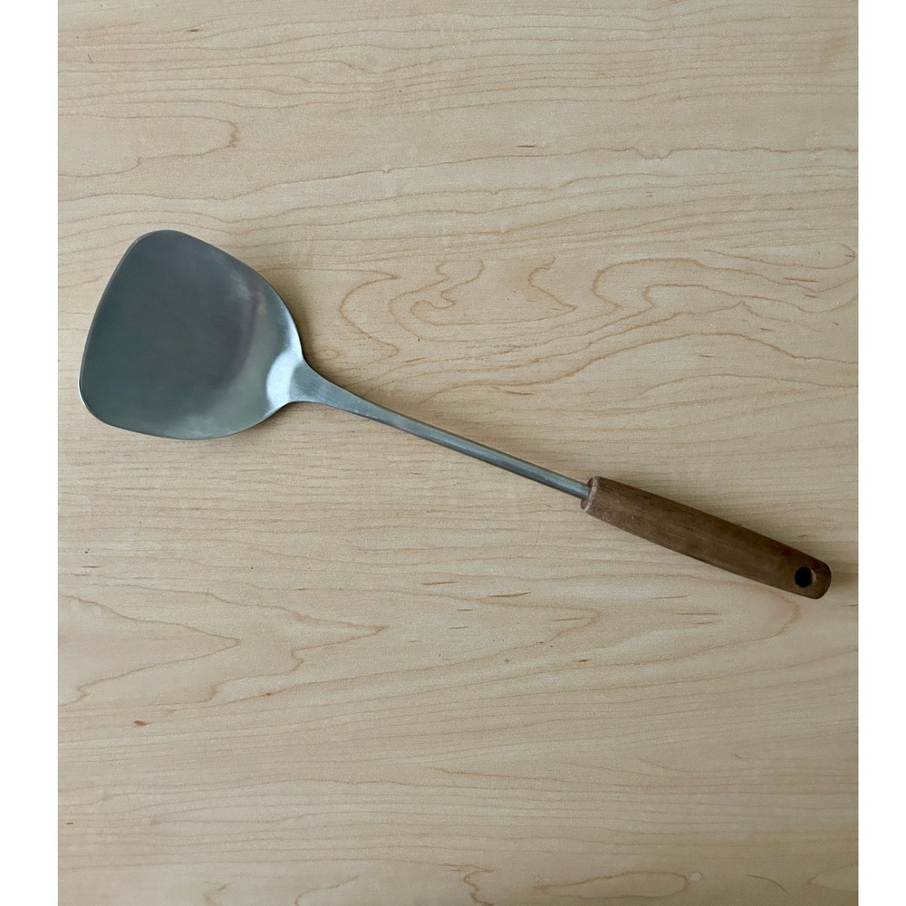Metal Wok‎ Spatula with Wooden Handle Kitchen Cooking Utensil